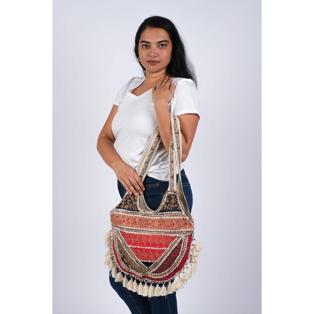 "Boho Bloom" Patchwork Shoulder Bag NWT - image 2